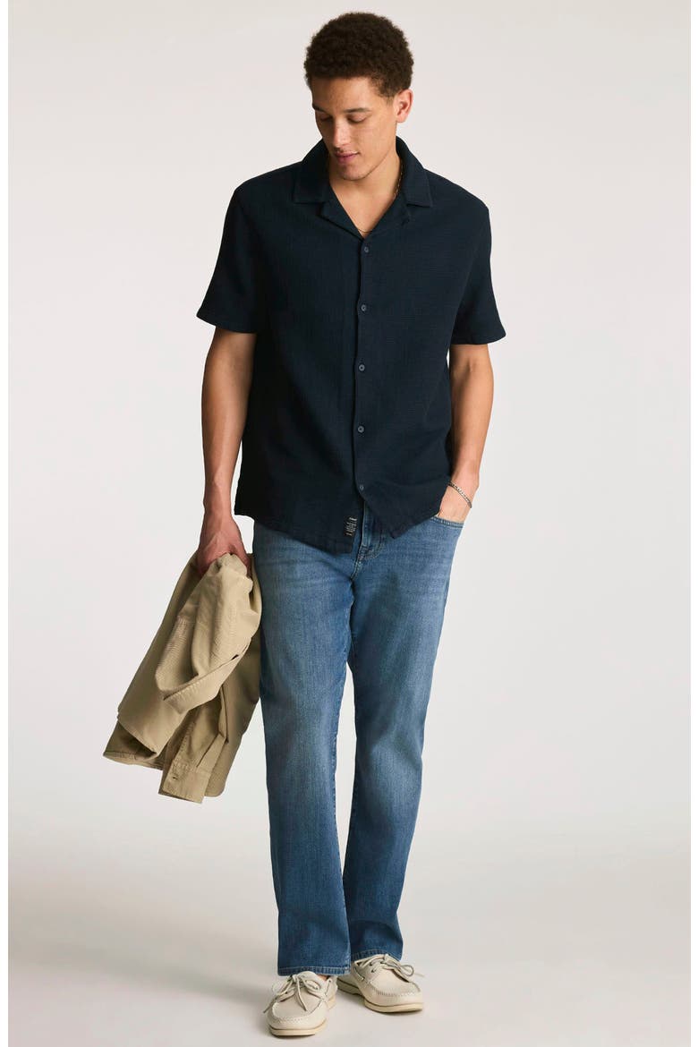 Matt Relaxed Straight Leg Jeans, Alternate, color, MID INDIGO BRUSHED W