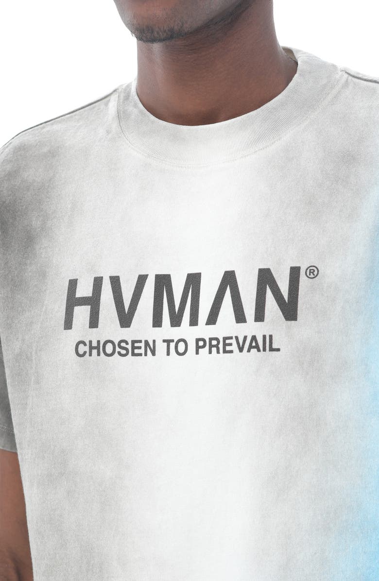 HVMAN Ombré Stripe Cotton Logo Graphic Tee, Alternate, color, 