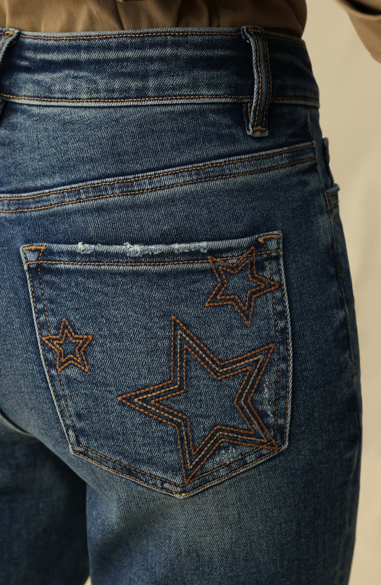 Bayeas Embroidered Bootcut Jeans, Alternate, color, Medium Blue