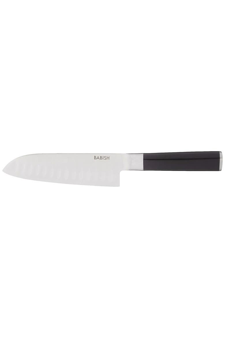 6.5 Inch Stainless Steel Full Tang Santoku Knife Black, Alternate, color, Black