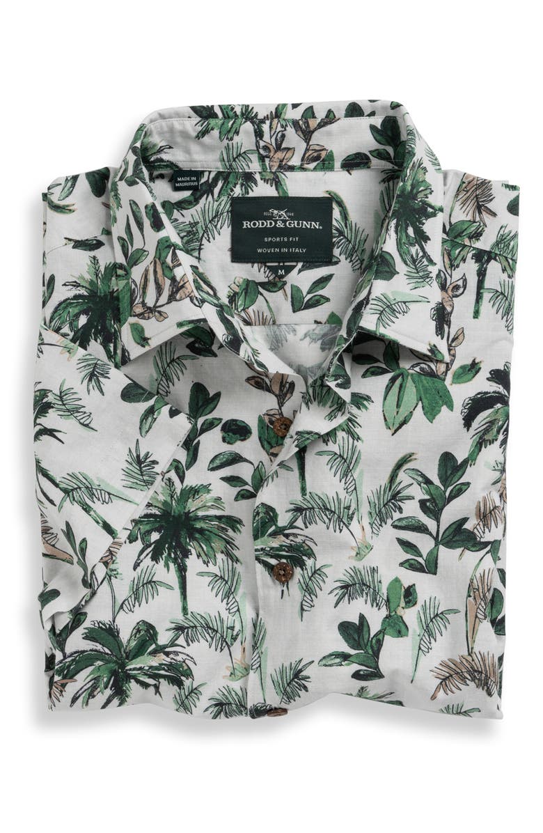 Rodd & Gunn Sabre Peak Print Short Sleeve Cotton Button-Up Shirt, Alternate, color, 