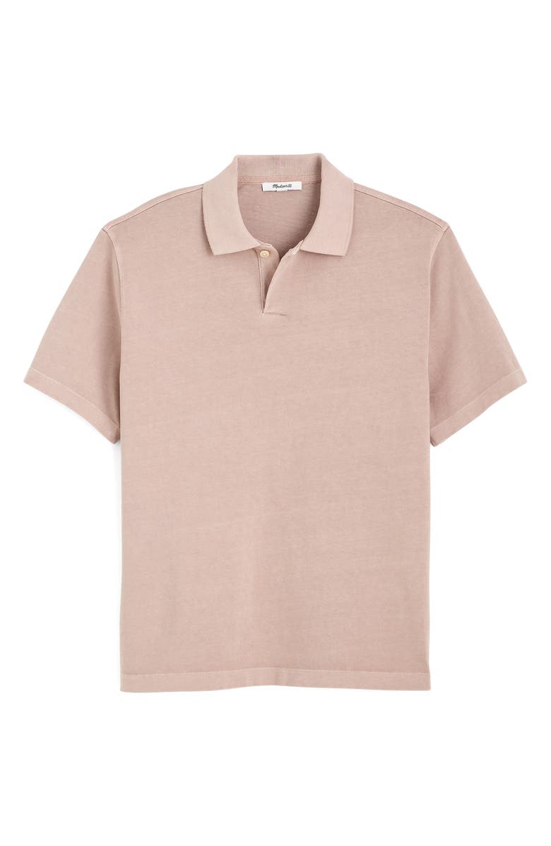 Madewell Compact Knit Polo, Main, color, Gravel