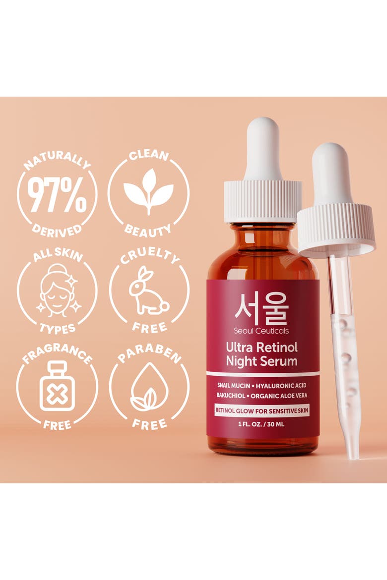 Korean Skincare Ultra Retinol Night Serum, Alternate, color, Clear