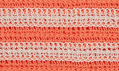 Truce Kids' Stripe Open Stitch Tank In Orange Multi