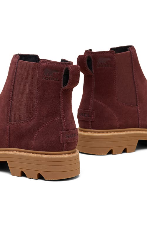 Sorel Revel Road Waterproof Chelsea Boot In Burgundy