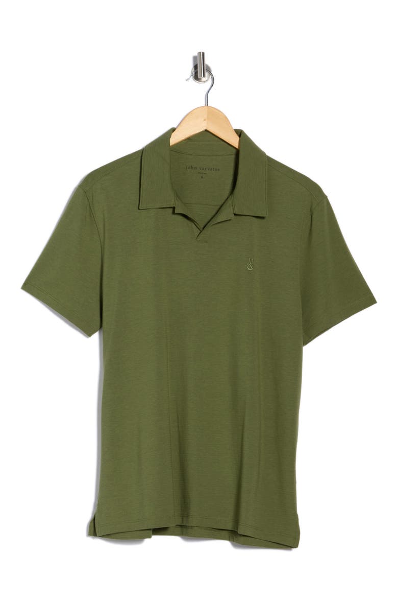 Fillipo Feeder Stripe Polo, Alternate, color, MOSS GREEN