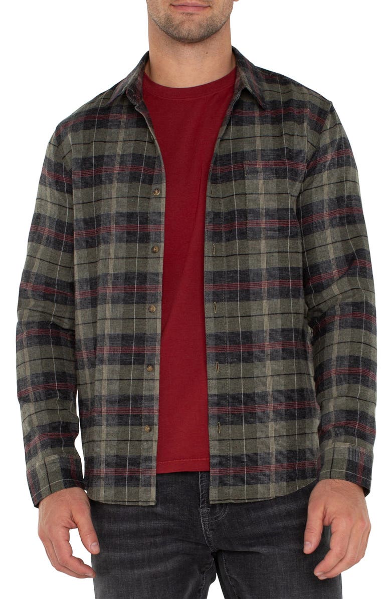 Liverpool Plaid Button-Up Shirt, Alternate, color, 