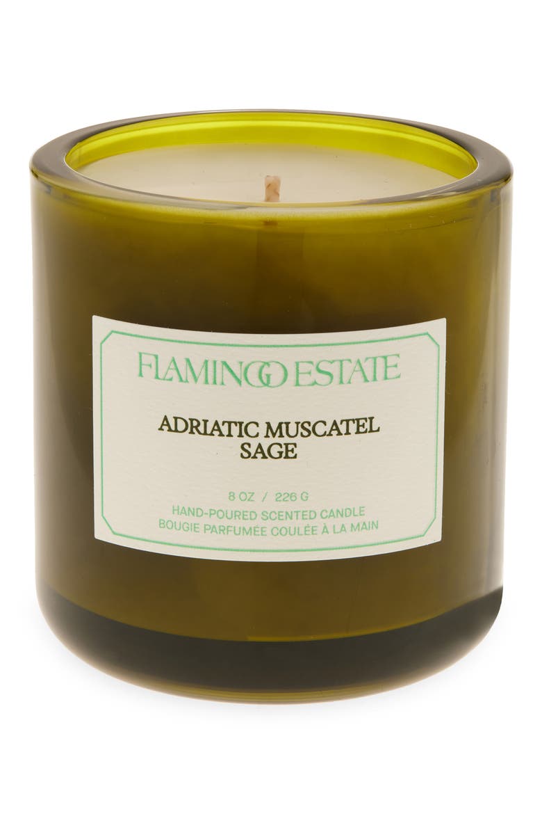 Adriatic Muscatel Sage Scented Candle, Main, color, GREEN