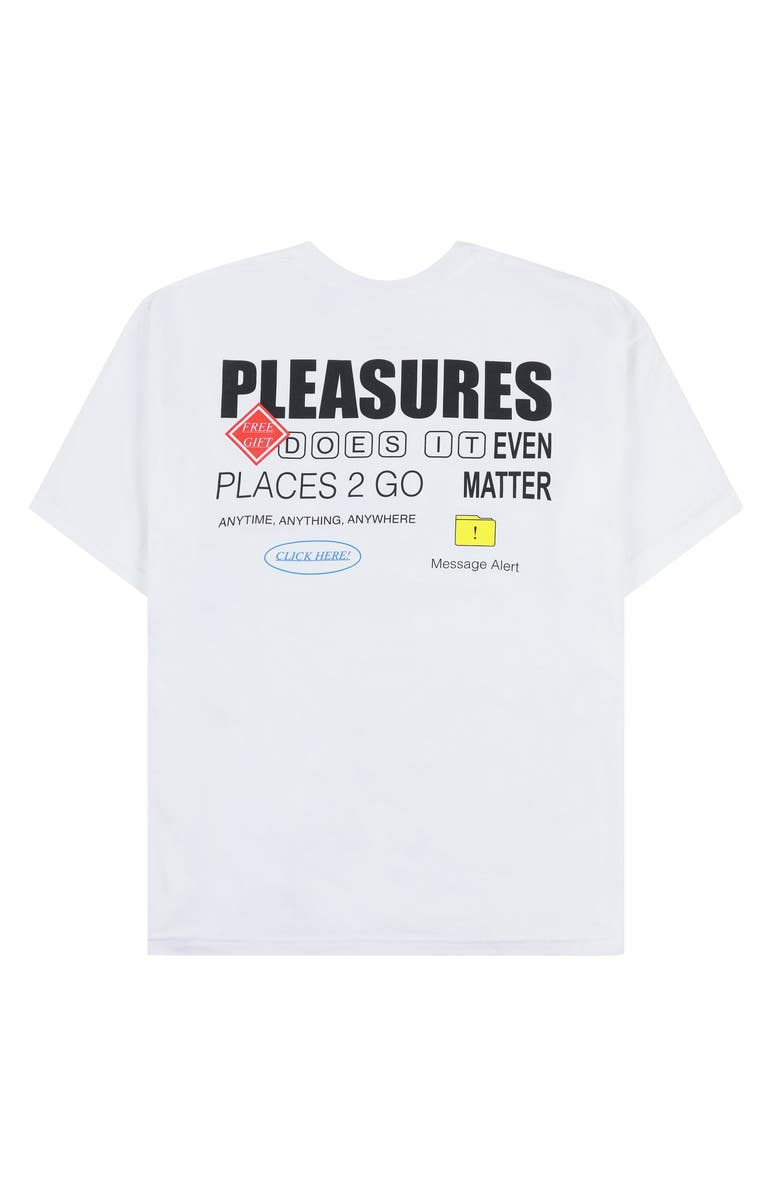 PLEASURES Grass Fed Cotton Graphic T-Shirt, Alternate, color, White