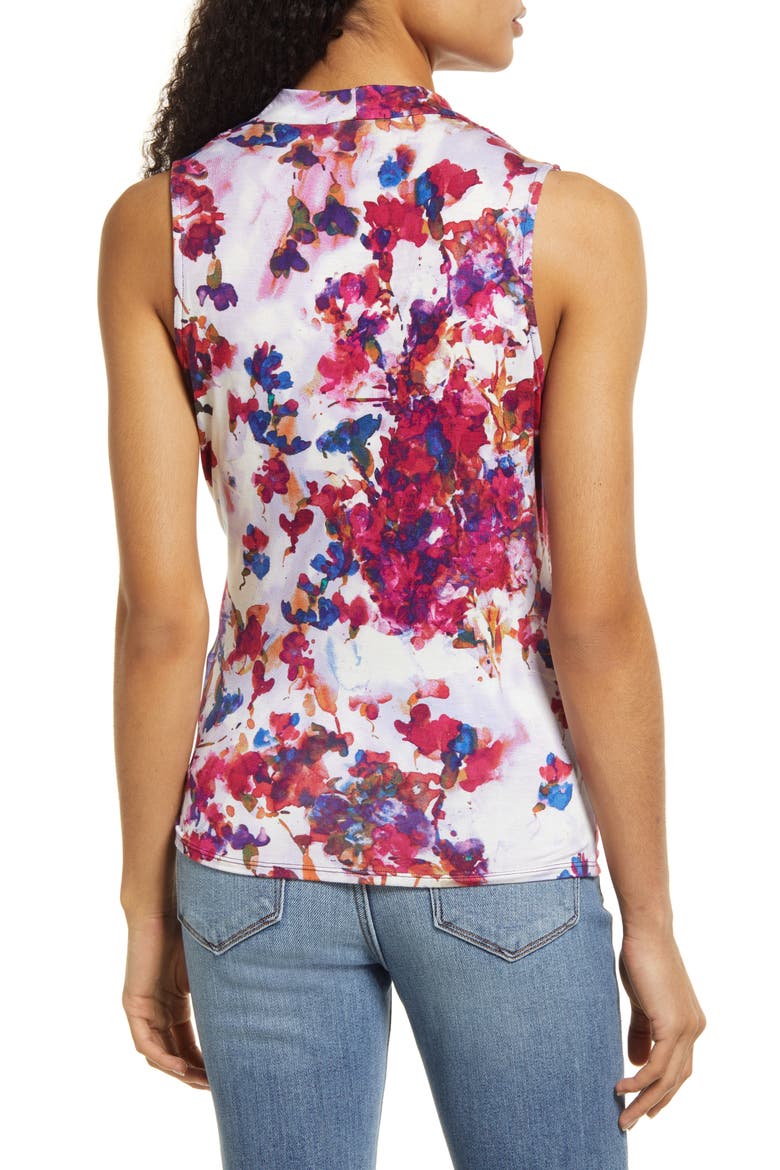 Drape Wrap Sleeveless Top, Alternate, color, VIOLET
