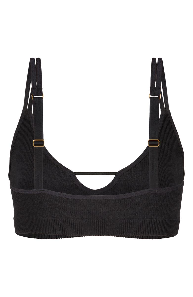 LIVELY Seamless Rib Adjustable V-Neck Bralette, Alternate, color, 