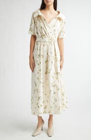 Altuzarra Lydia Stretch Cotton Poplin Wrap Shirtdress