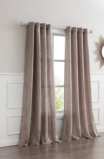 Dainty Home Single Sheer Panel Curtain In Gold
