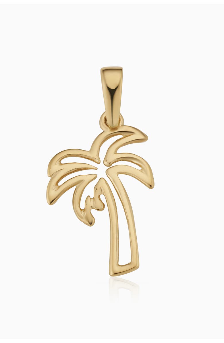 Oradina 14K Yellow Gold Royal Palms Pendant Charm, Main, color, Yellow Gold