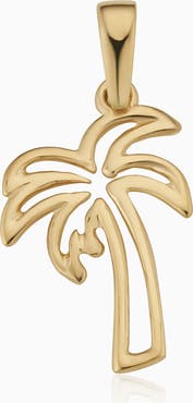 Oradina 14K Yellow Gold Royal Palms Pendant Charm