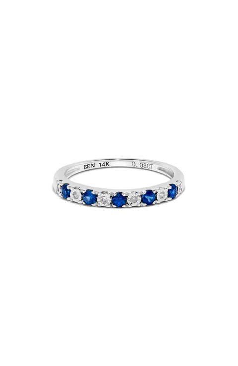 Diamond & Stone Stackable Ring - 0.38ct.