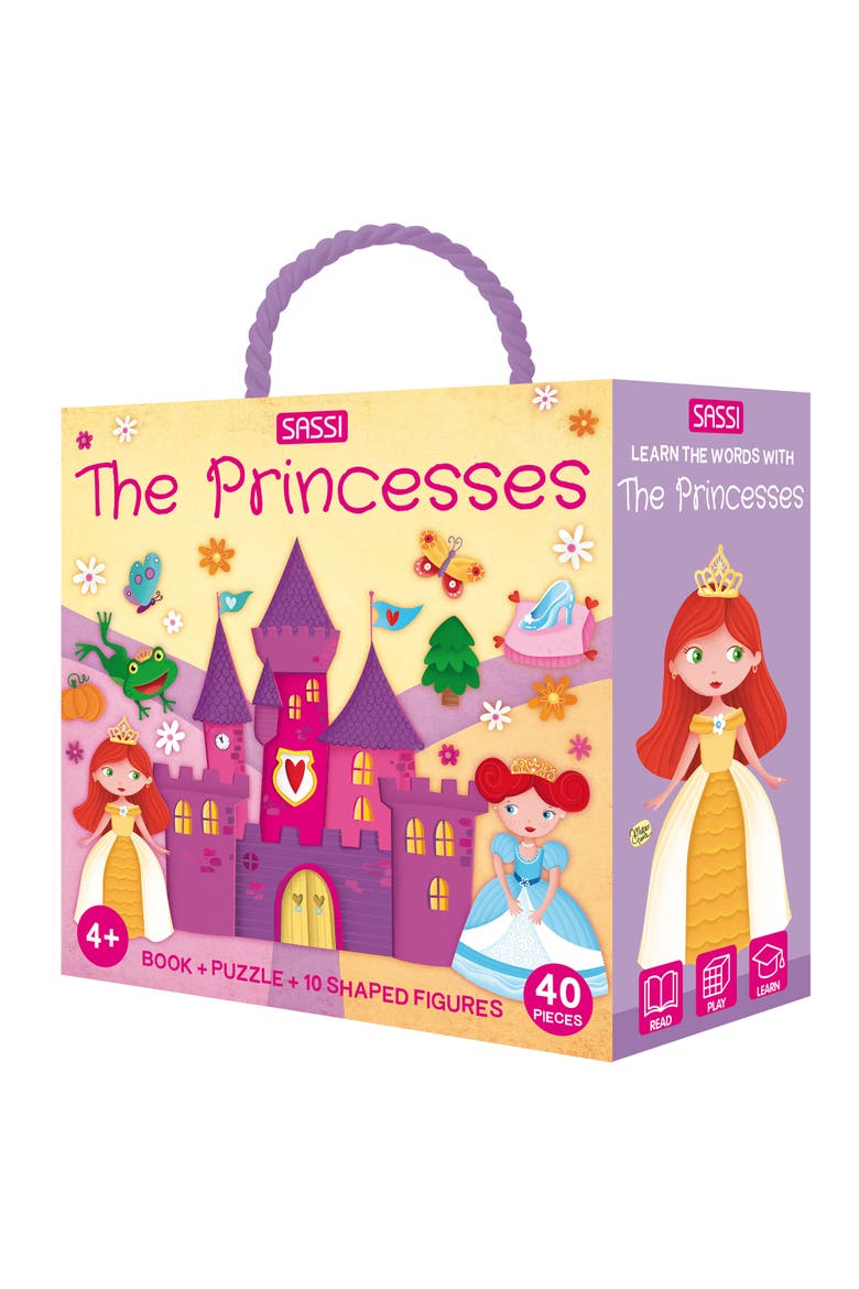 Q Box The Princesses Read Play Learn Enchanting 40 Piece Set, Main, color, Multicolored