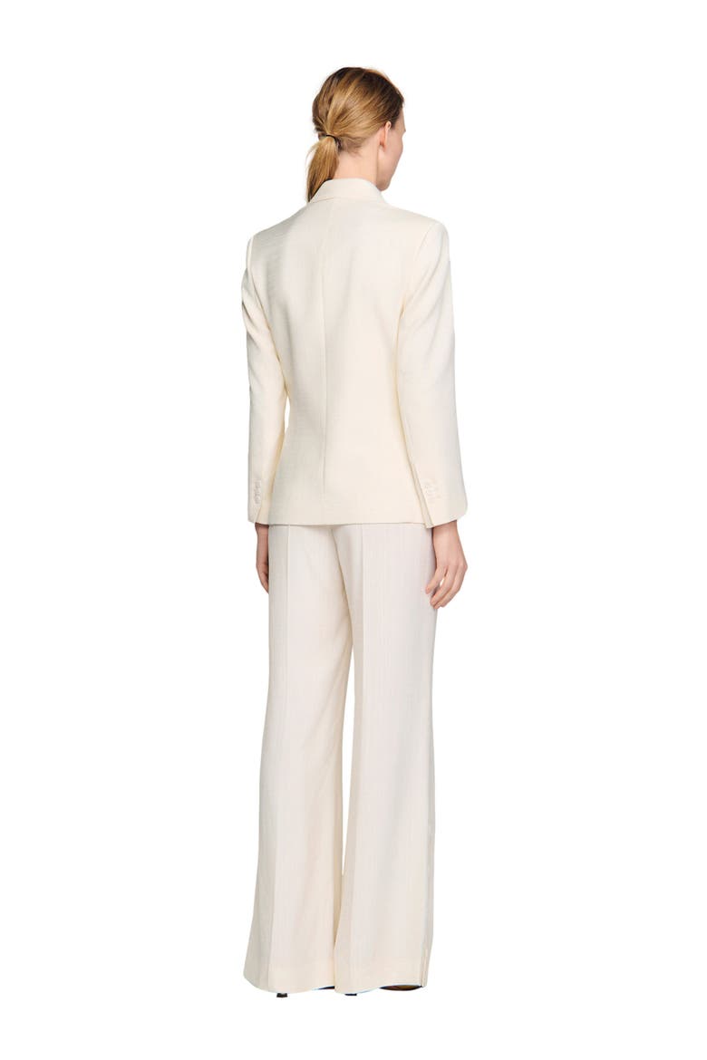 Double-breasted suit jacket, Alternate, color, Ecru