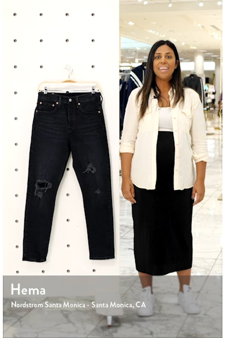 Levi's® 501® Ripped High Waist Ankle Skinny Jeans video