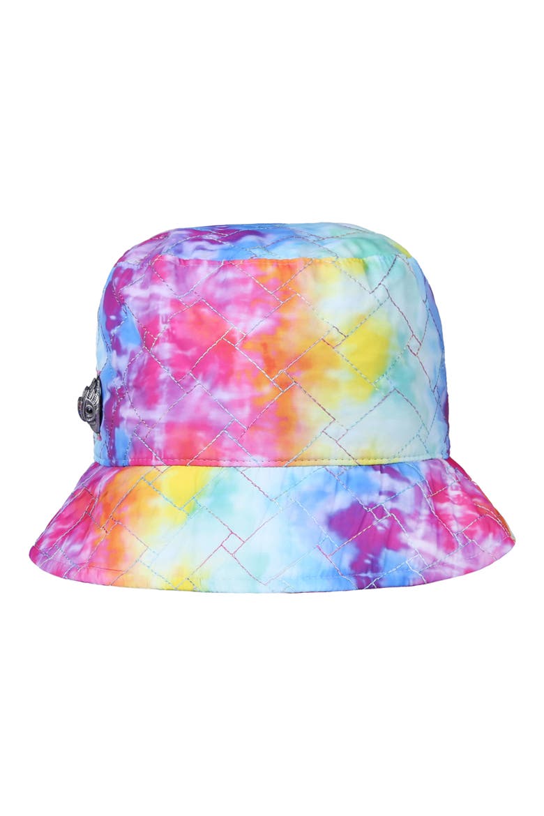 Quilted Rainbow Bucket Hat, Main, color, CLASSIC RAINBOW