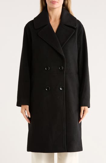 Bernardo Longline Coat In Black