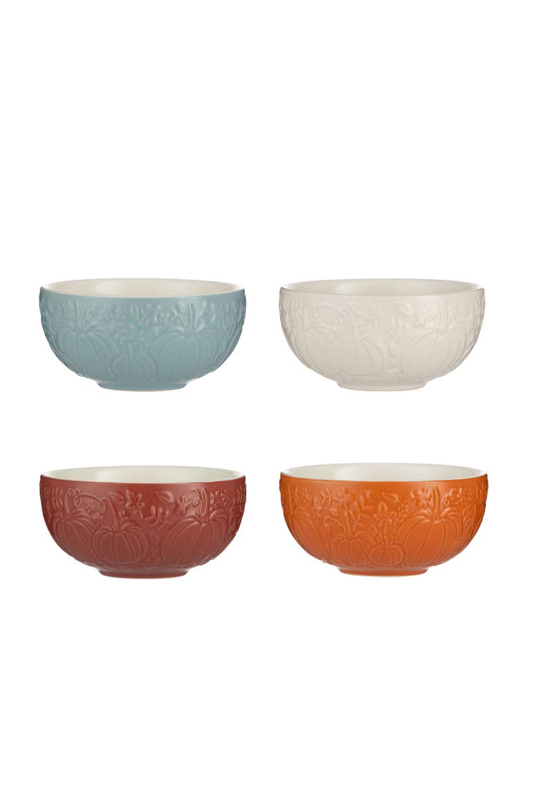 Home Set of 4 Mini Pumpkin Bowls, 5.9-Ounce, Main, color, Multicolored