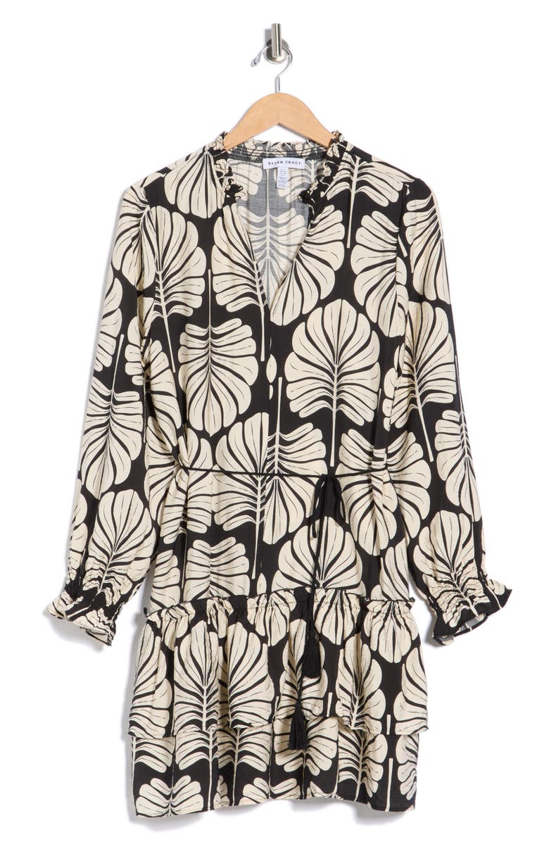 Ellen Tracy V-Neck Long Sleeve Dress, Main, color,