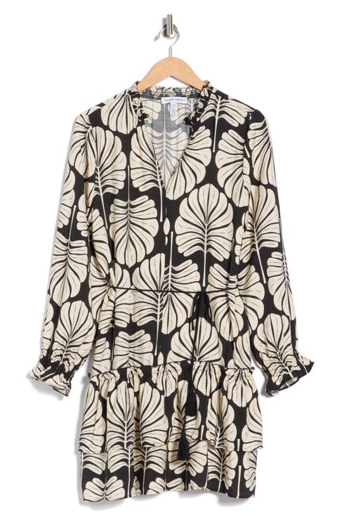 V-Neck Long Sleeve Dress