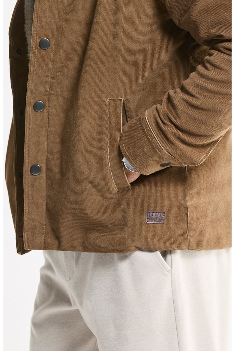 High Pile Fleece Lined Corduroy Shirt Jacket, Alternate, color, HAZELNUT
