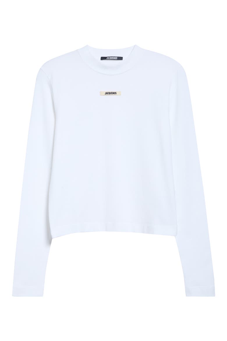 Gros Grain Long Sleeve Top, Main, color, WHITE