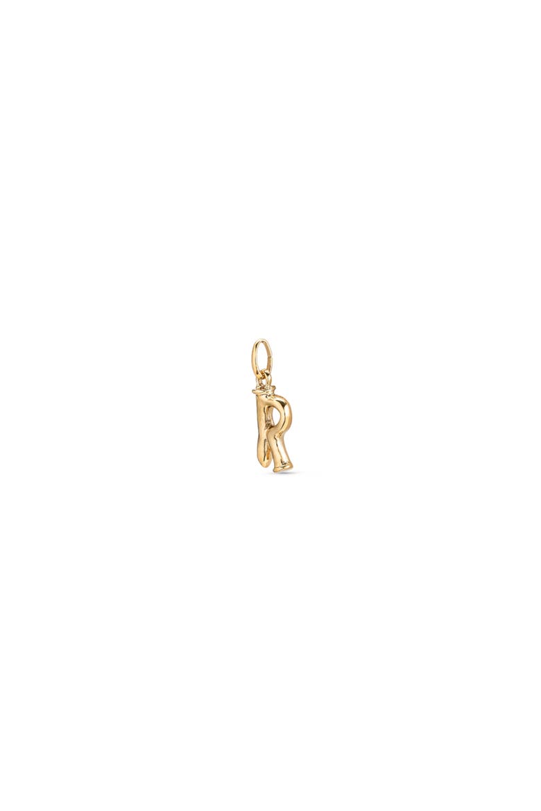 18K Gold-Plated Letter R Charm, Alternate, color, Gold