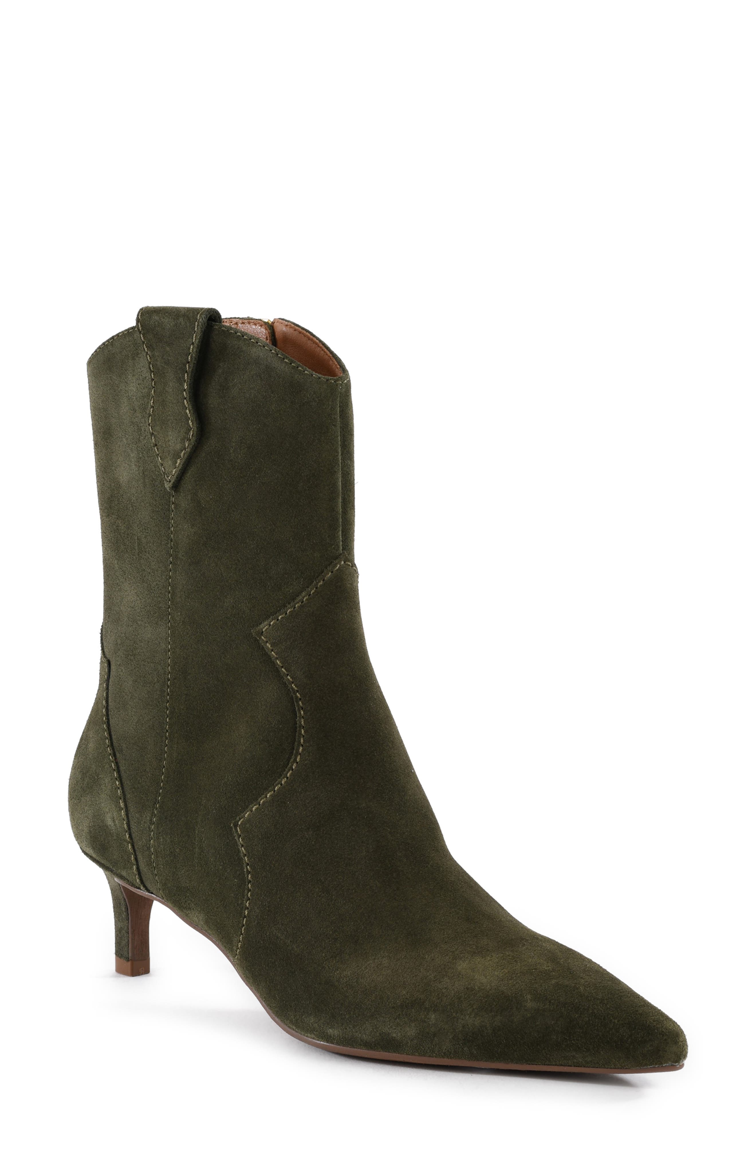 OLIVE SUEDE