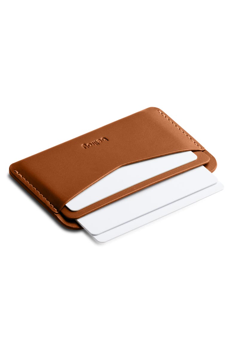 Leather RFID Card Case, Alternate, color, CARAMEL