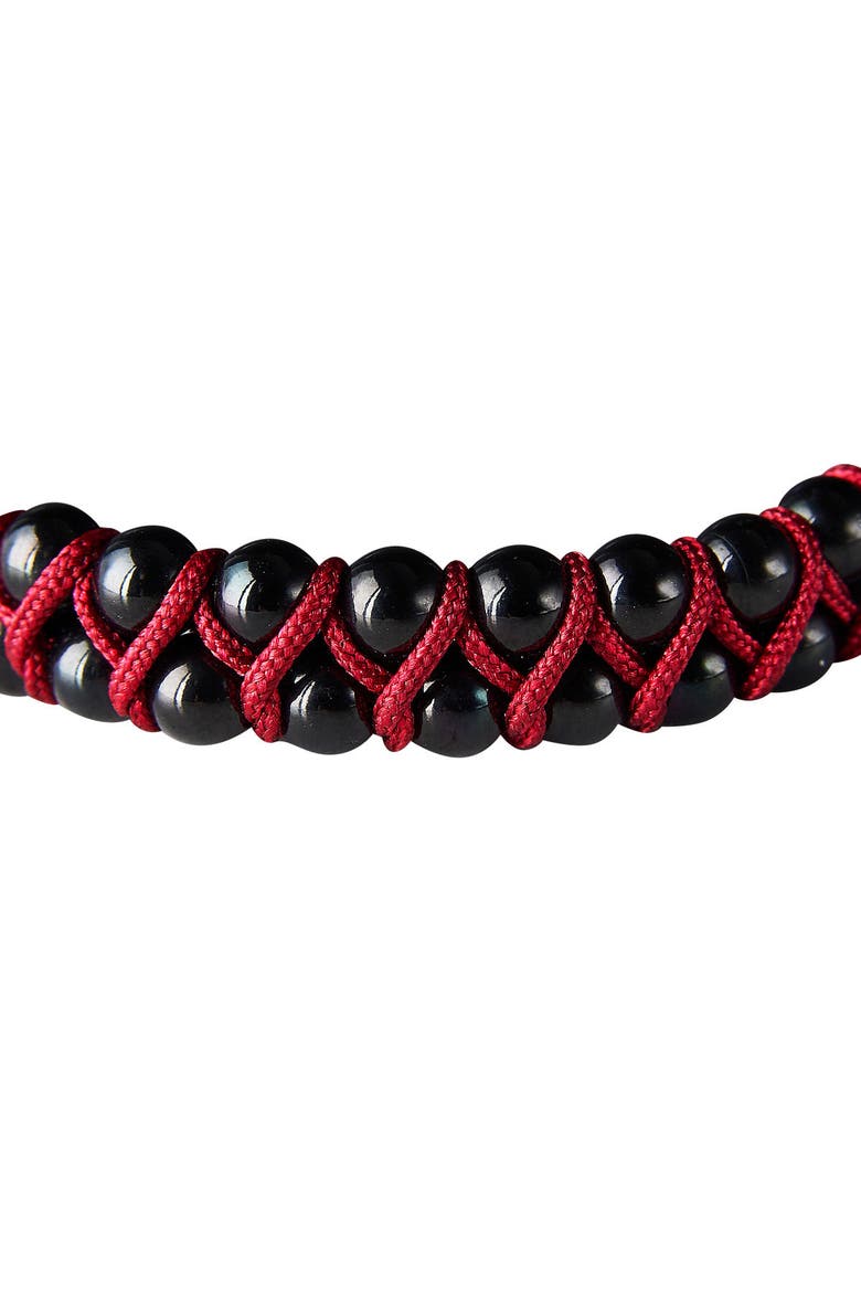 Good Luck Beaded Bracelet, Alternate, color, Black