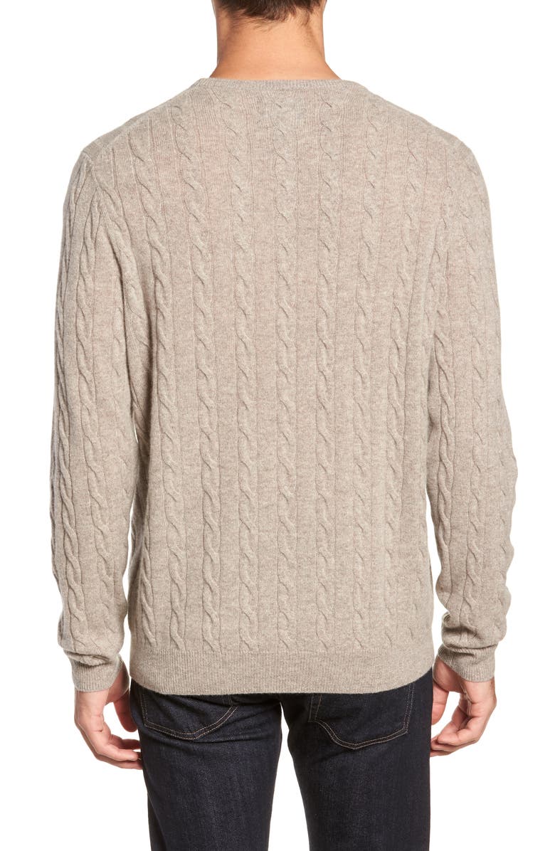 NORDSTROM MEN'S SHOP Cashmere Cable Knit Sweater, Alternate, color,