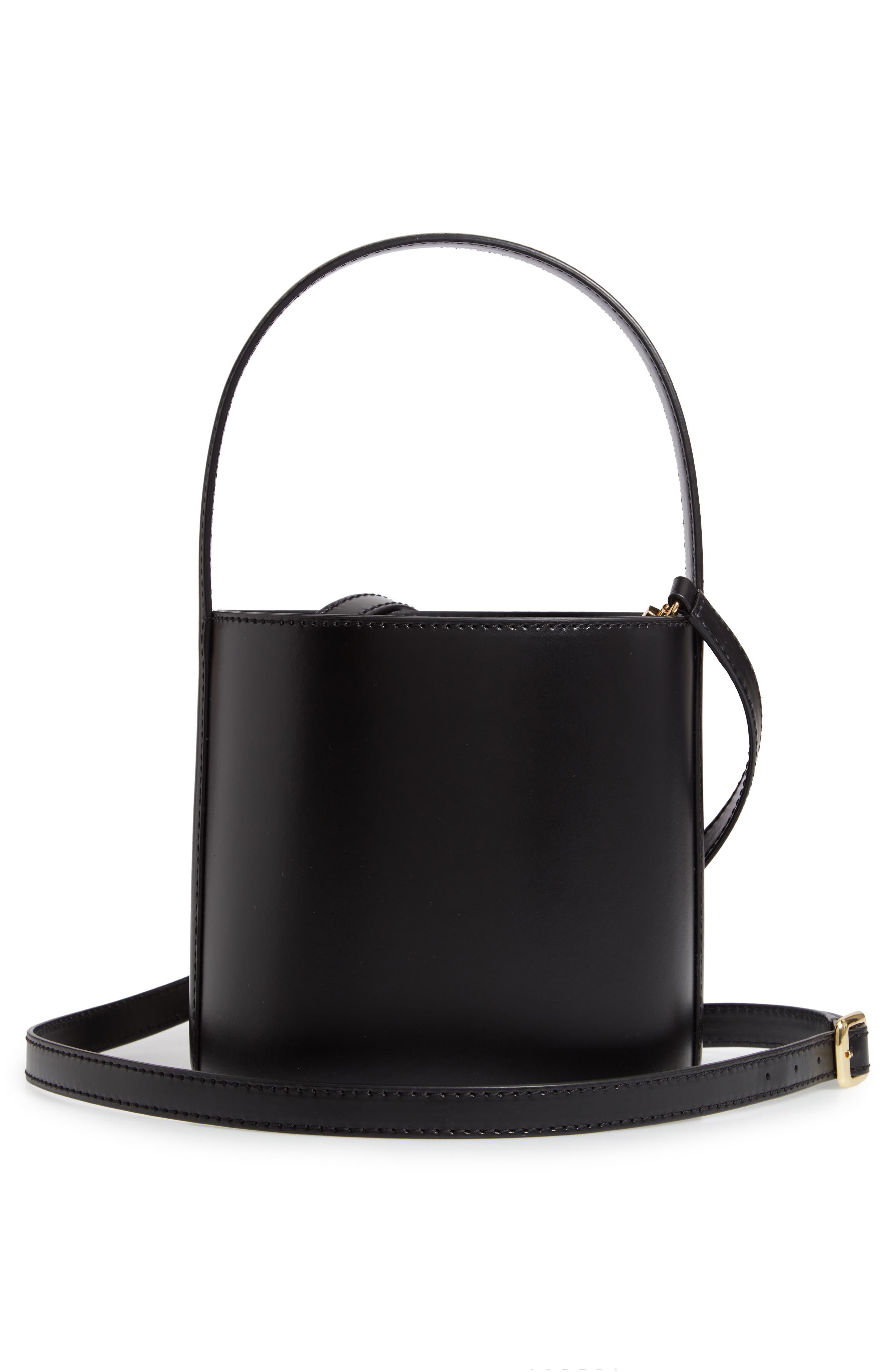 STAUD Bissett Leather Bucket Bag, Alternate, color, 