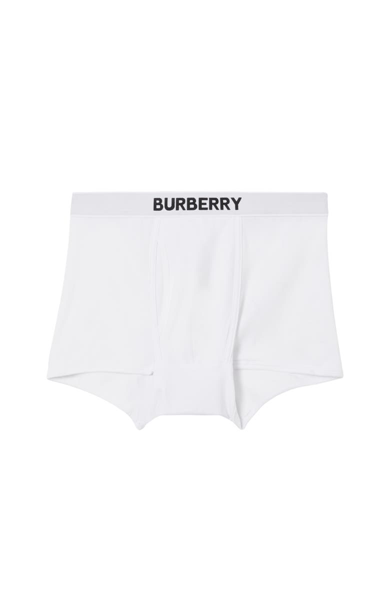 Burberry Cotton Boxer Shorts, Alternate, color, White