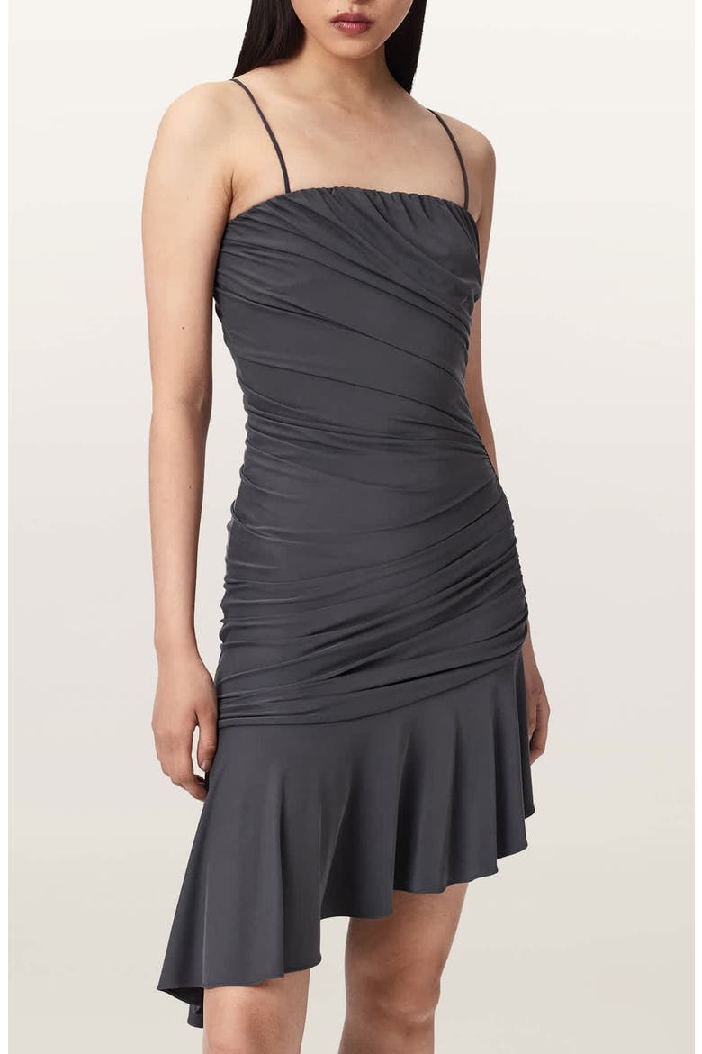 Sophia Asymmetric Minidress, Main, color, GREY