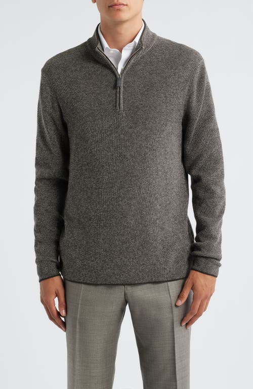 Jack Victor Daulac Quarter Zip Pullover In Gray