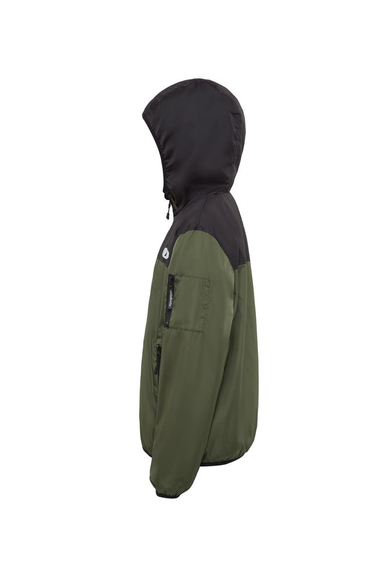 Rokka&Rolla Kids' Lightweight Hooded Windbreaker, Alternate, color, Black Olive