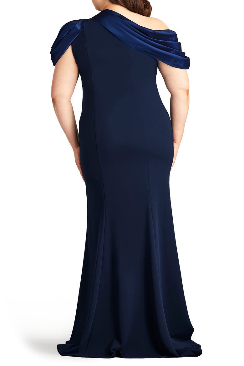 One-Shoulder Mermaid Gown, Alternate, color, NAVY
