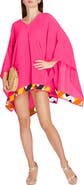 VALIMARE Bandage Hem Chiffon Cover-up Poncho
