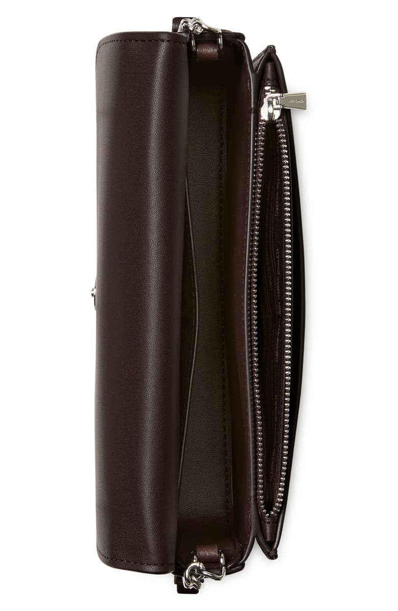 Kate Spade New York ava leather wallet on a chain, Alternate, color, Hot Fudge