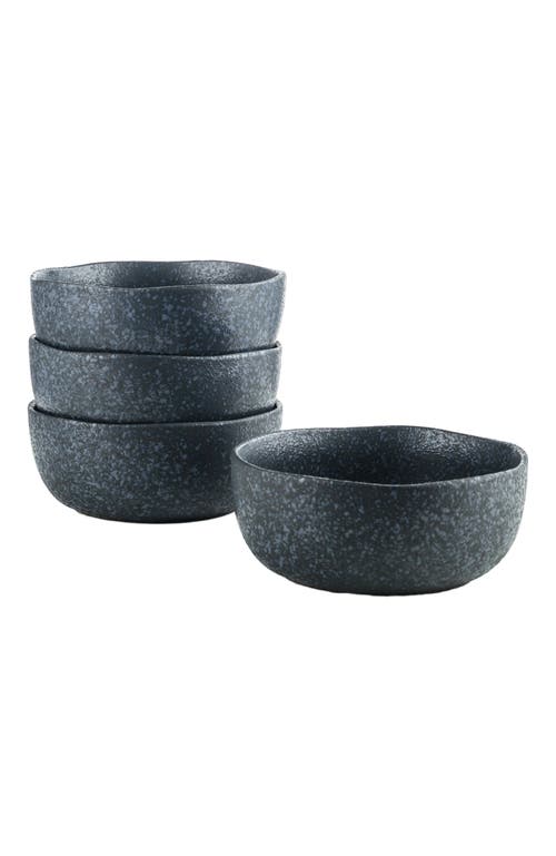 Stone Lain Tom Stoneware 4-piece Bowl Set In Blue