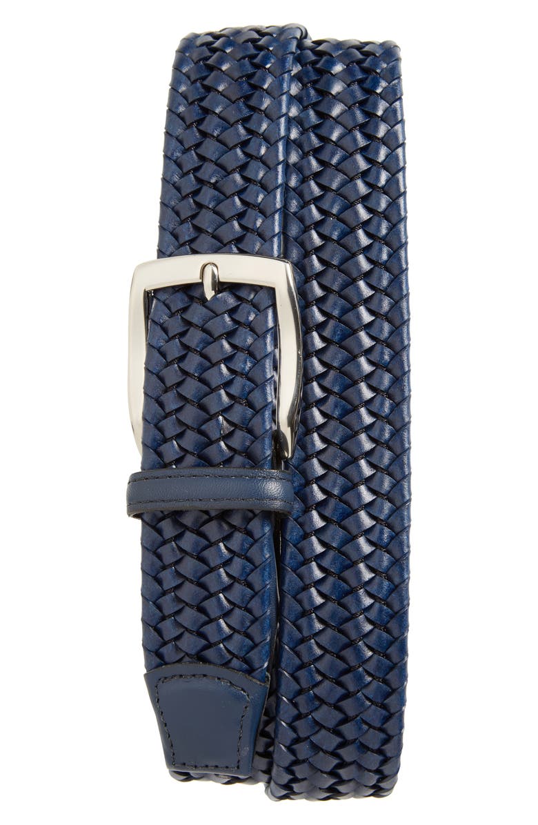 Torino Woven Stretch Leather Belt, Main, color, 