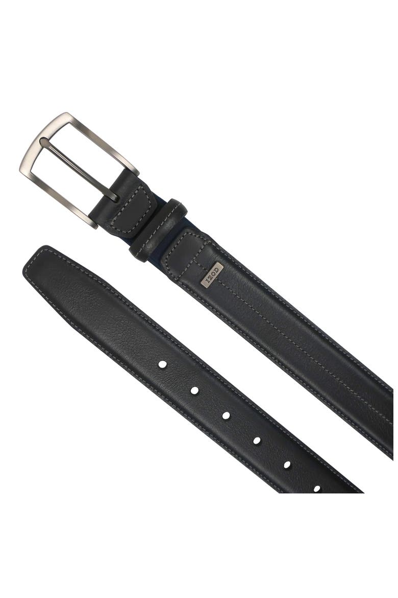 Mens Elastic Power Stretch Leather Belt, Alternate, color, Black