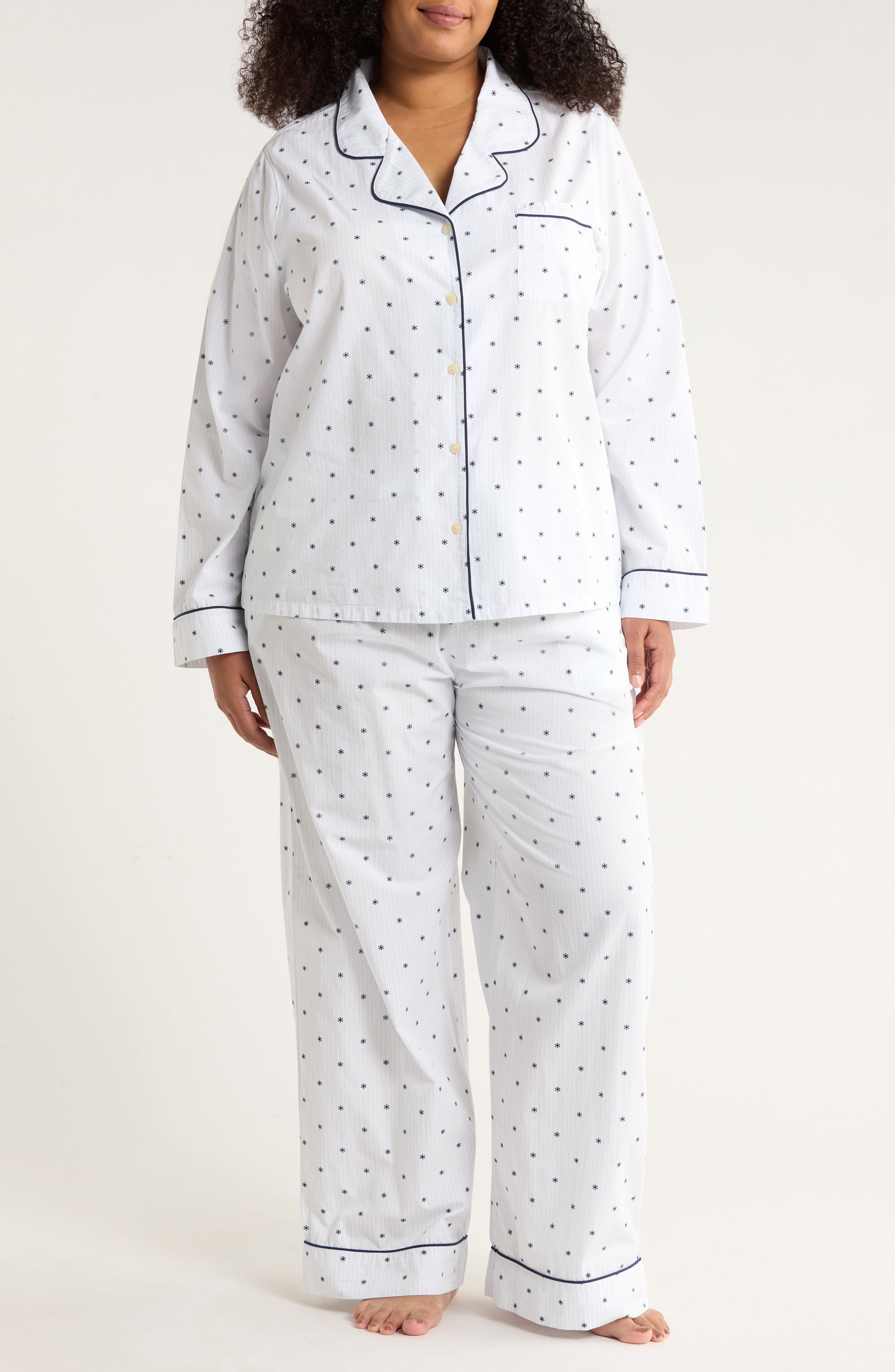 selected BLUE- NAVY SNOWFLAKE STRIPE