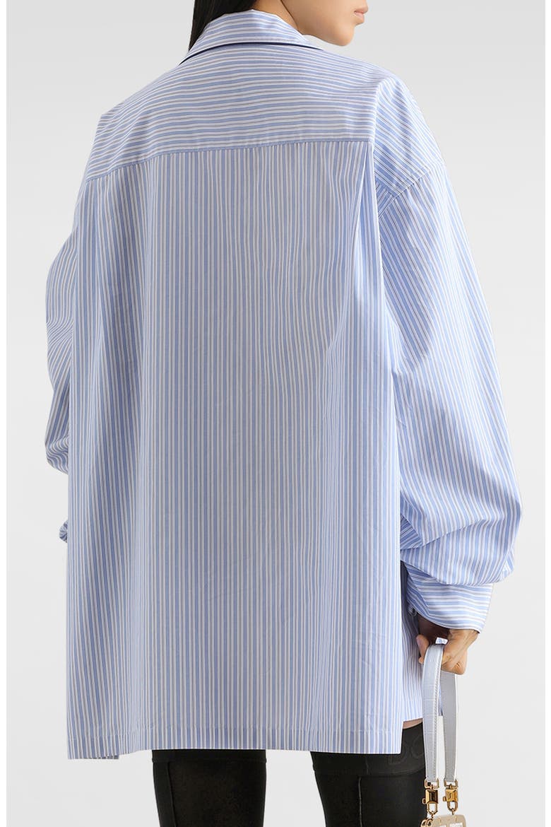 Vanity Stripe Oversize Cotton & Silk Poplin Shirt, Alternate, color, S8051 STRIPED