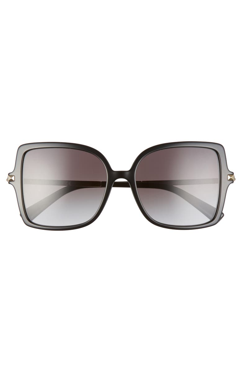 Valentino 56mm Rockstud Butterfly Sunglasses, Alternate, color,
