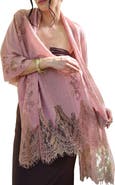 SAACHI Lace Embellished Scarf